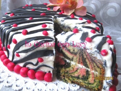 Zebra cake pink
